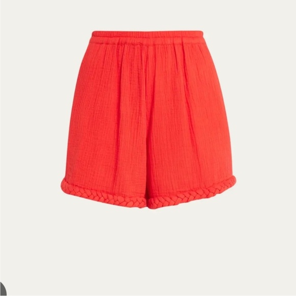 Rhode Bonnie Red Braided Hem Shorts